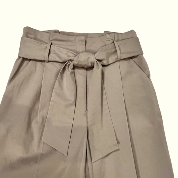 Gianni Bini High Waisted Pleated Khaki Dress Pants with Tie Size 8 - Picture 9 of 10